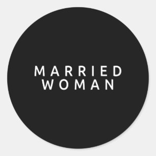 Getrouwde vrouw echtgenote grappig huwelijk koppel ronde sticker