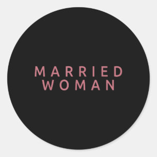 Getrouwde vrouw echtgenote grappig huwelijk koppel ronde sticker
