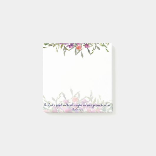 Getrouwe aquarel bloemmotief   post-it® notes (Voorkant)