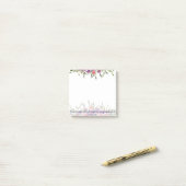 Getrouwe aquarel bloemmotief   post-it® notes (Op bureau)