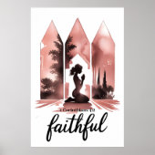Getrouwe Boho – Christelijke wandkunst voor vrouwe Poster (Voorkant)