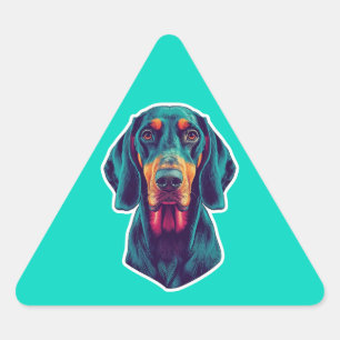 Getrouwe Gloed – Levendig Bluetick Coonhound Pop A Sticker