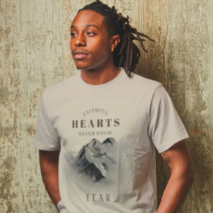 Getrouwe Inspirerende Citaat Aquarel Berg T-shirt