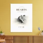 getrouwe inspirerende Quote Waterverf Mountain Canvas Afdruk (Insitu (Woonkamer))