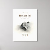 getrouwe inspirerende Quote Waterverf Mountain Canvas Afdruk (Voorkant)