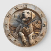 Getrouwe Labrador gebeeldhouwde steen stijl Grote Klok (Voorkant)