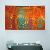 Getrouwe Liefde in Herfstglorie | Psalm 107:1 Spandoek (Beurs)