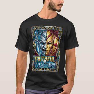 Getrouwe Of Verrader Tarotkaart Verraad Spel Maske T-shirt