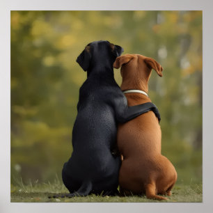 Getrouwe Vrienden Hond Fotografie Poster