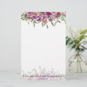 getrouwe waterverf floral briefpapier (Staand voorkant)