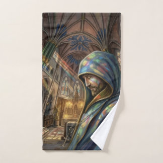 Getrouwe Weergave Priesterlijk Gebed Onder Licht Handdoek