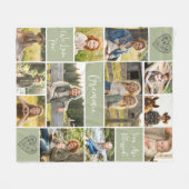 Getrouwe Wortels 12 Foto Oma Willow Sage Fleece Deken (Voorkant (Horizontaal))