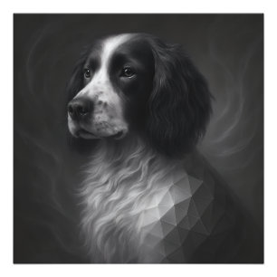 Getrouwe Ziel – Springer Spaniel Geometrie Foto Afdruk
