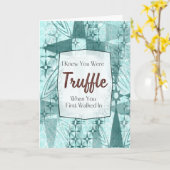 Getruffeerd met – chocolade grapjes liefdeskaart kaart (Gele Bloem)