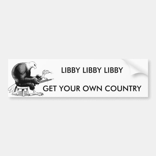 GETTIN~1, LIBBY LIBBYGET UW EIGEN LAND BUMPERSTICKER (Voorkant)