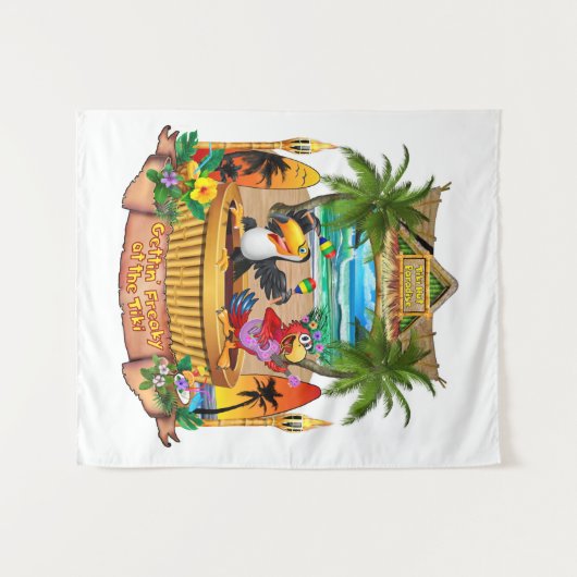 GETTIN' FREAKY OP DE TIKI WANDKLEED (Voorkant (horizontaal))