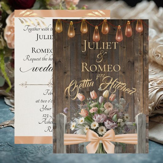 Gettin' Hitched Wilde Bloemen & Lint - Perzik