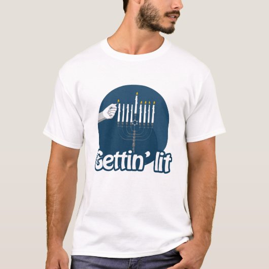GETTIN LIT MENORAH -.png T-shirt (Voorkant)