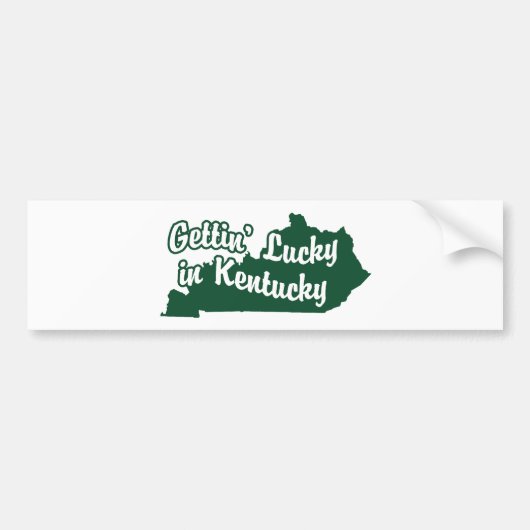 Gettin' Lucky in Kentucky Bumpersticker (Voorkant)