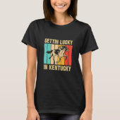 Gettin Lucky in Kentucky Derby Day Horse Racing G T-shirt (Voorkant)