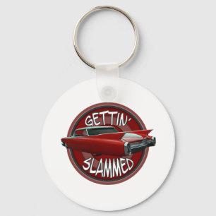gettin slammed 1960 Cadillac Rollin red lowrider Sleutelhanger