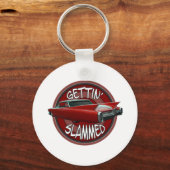 gettin slammed 1960 Cadillac Rollin red lowrider Sleutelhanger (Voorkant)