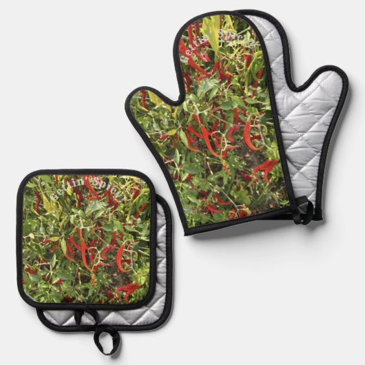 Gettin' Spicy  Ovenwant & Pannenlap Set (Voorkant / Achterkant)