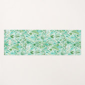 GETTIN’ TURT Green Aqua Zee Turtle Tribal Yogamat (Voorkant (horizontaal))