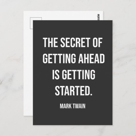 Getting Ahead Starts Now Briefkaart (Voorkant / Achterkant)