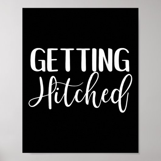 Getting Hitched bruid en bruidegom Fancy huwelijks Poster (Voorkant)
