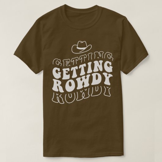 Getting Hitched Getting Rowdy Bride Party Bachelor T-shirt (Design voorkant)