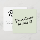 "Getting Hitched" Wedding Elopement Enclosure Card (Voorkant / Achterkant)