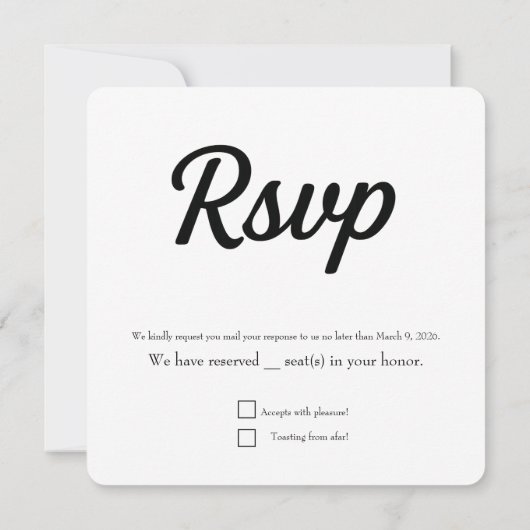 "Getting Hitched" Wedding Elopement Enclosure Card (Achterkant)