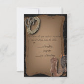 getting hitched western cowboy boots wedding RSVP (Achterkant)