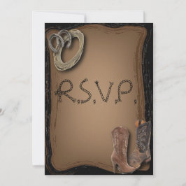 getting hitched western cowboy boots wedding RSVP
