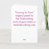 "Getting in Tune" door Sue Halstenberg Kaart (Achterkant)