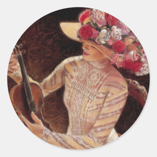 "Getting in Tune" door Sue Halstenberg Ronde Sticker (Voorkant)