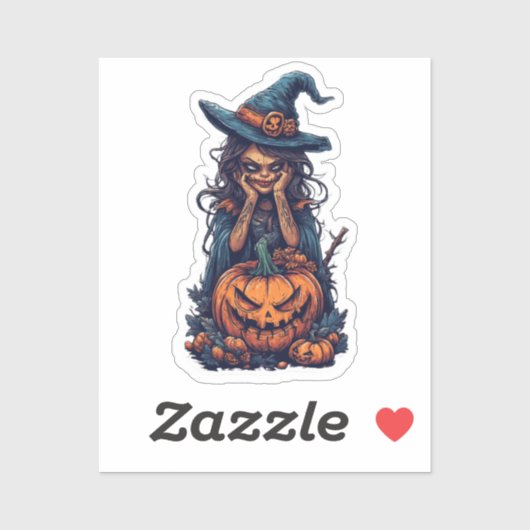 Getting Into the Halloween Spirit Sticker cartoon (Vel)