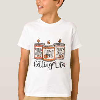 Getting Lit Candles Leuke Herfst Herfst Pompoen Sp T-shirt