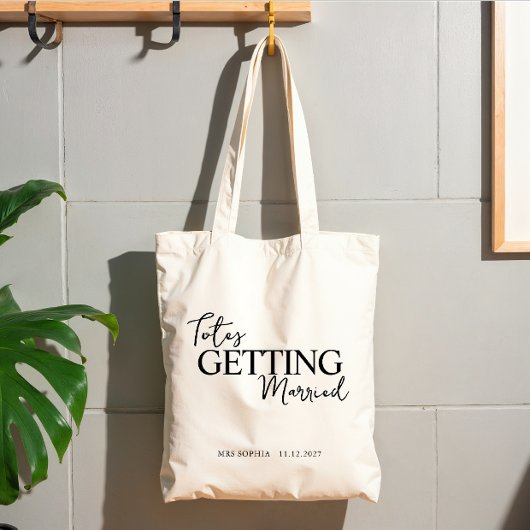 Getting Married Bride To Be Gifts | Bride Name Tote Bag