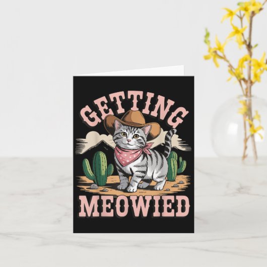 Getting Meowied Bachelorette  Kaart (Gele Bloem)