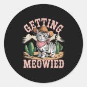 Getting Meowied Bachelorette  Ronde Sticker (Voorkant)