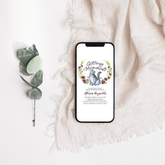 Getting Meowied Bruiloftsfeest Kaart