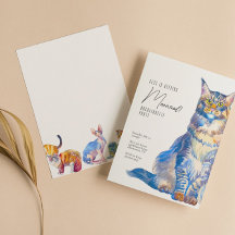 Getting Meowied Cat Bachelorette Party uitnodiging