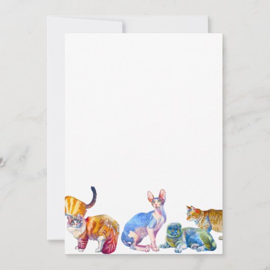 Getting Meowied Cat Bachelorette Party uitnodiging (Achterkant)