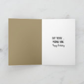 Getting Old Birthday Baby Crawling Out of TV Set Kaart (Binnen)