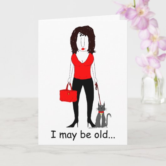 Getting Old Birthday Card for Women Kaart (Orchidee)