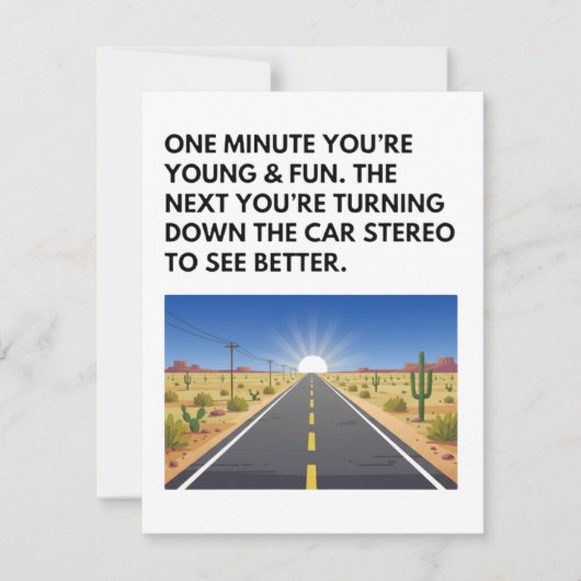 Getting Old Funny Birthday Card Stereo Joke Feestdagenkaart (Voorkant)