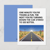 Getting Old Funny Birthday Card Stereo Joke Feestdagenkaart (Voorkant / Achterkant)