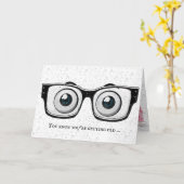 Getting Older Birthday eyeballs and water drops Kaart (Gele Bloem)